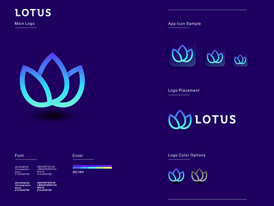 lotus app branding design flat graphic design icon logo lotus lotus logo ui ux