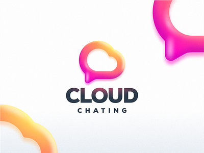 cloud chating app branding chat chating design flat graphic design icon illustration logo ui ux