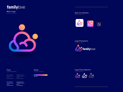 Family Love app branding design flat graphic design icon illustration logo ui ux