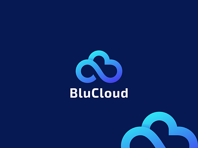 Blue Cloud app branding design flat graphic design icon logo typography ui ux