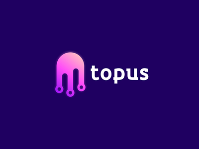 topus app branding design flat graphic design icon kraken logo octopus ui ux