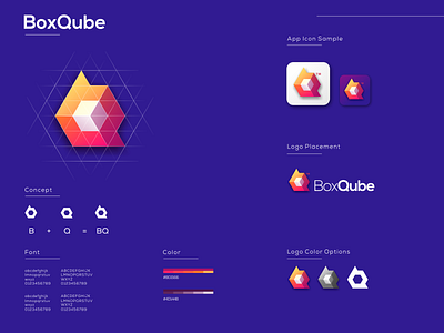 Box Qube app box branding cube design flat graphic design icon logo qube ui ux