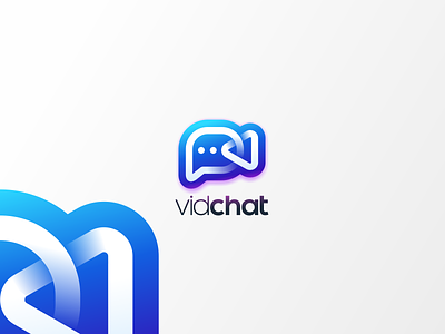 VidChat animation app call chat design logo minimal ui ux video video call web