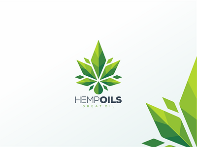 Hemp Oils app cannabis cbd design flat hemp icon illustration logo marijuana oil ui ux vector