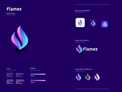 Flamez app branding design fire flame flat icon illustration logo ui ux vector