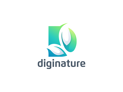 diginature app branding leaf design logo nature design ui ux
