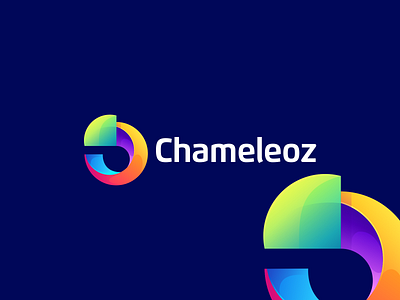 chameleoz app branding chameleon logo design flat icon illustration logo ui ux vector