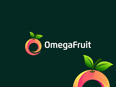 OmegaFruit app branding design flat icon illustration orange collor orange design orange logo ui ux