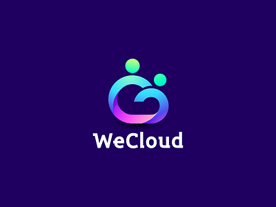 WeClound branding cloud logo cloud symbol design icon illustration logo ux vector