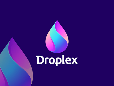 Droplex 3d animation design drop design drop color drop logo graphic design motion graphics