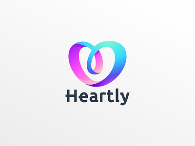 Heartly branding design heart color heart design icon illustration typography vector