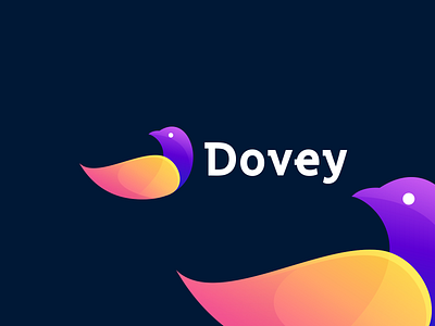 Dovey animation app bird color bird logo branding design icon illustration ux