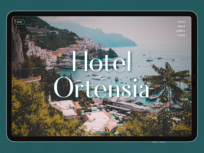 Hotel Ortensia branding design typography ui ux web design