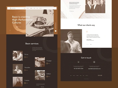 BEON Performance Shawn Watson Consulting Company Web Design coach consulting design landin page ui ux web webdesign