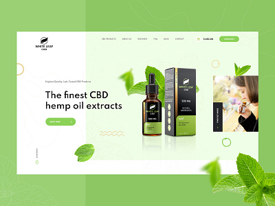 White Leaf CBD products - Web Design cbd design ui ux web webdesign