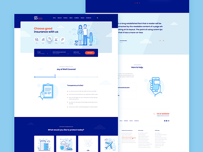 Insurance Company Web Redesign Project design landin page ui ux web webdesign