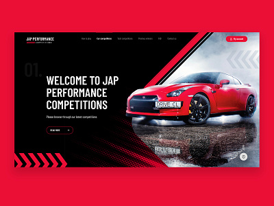 JAP Performance Car Competition Web Design