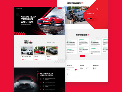 JAP Performance Car Competition Web Design