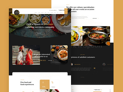 Fork'n'spoon - premium catering catering design food landin page ui ux web