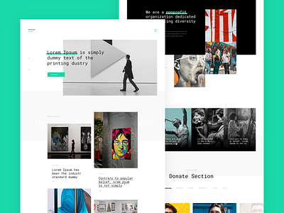 Website for Artists salon artists design landin page ui ux web