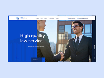 Patent Attorney WordPress Website Design Mockup