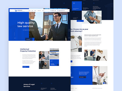 Patent Attorney WordPress Website Design Mockup