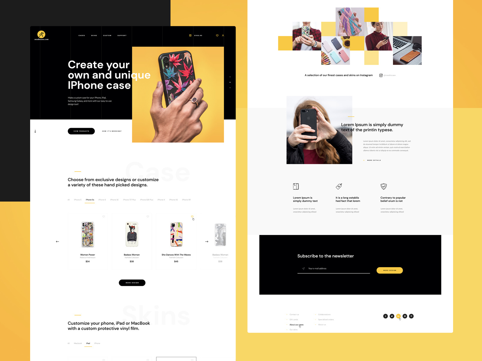 Download Customised Mobile Case Ecommerce Wordpress Web Design Mockup By Lukasz Zydek For Seahawk On Dribbble