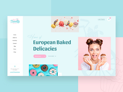 Cake Shop Bakery Web Design Mockup