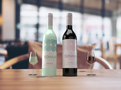 Sonaja - Wine Label Mockup