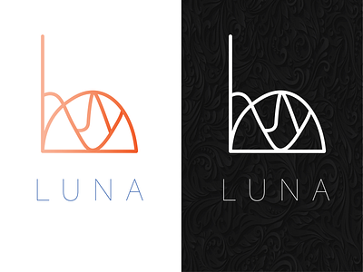 Luna Logo flat gradient illustrator logo logodesign minimalistic newbie