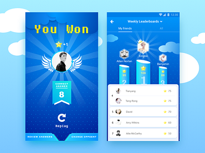 Knowledge Game android blue compete entertainment game knowledge ui win