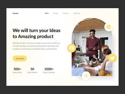 Gawean - Agency Landing Page agency company desktop graphic design landing landing page page ui web