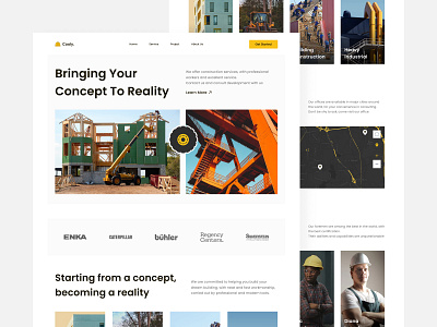 Cooly. - Construction Landing Page architecture build building construction design development foreman graphic design home home page house landing landing page page ui uiux ux web web design website