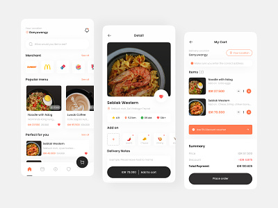 Food Delivery Mobile App🍜 by Praja Pramuditya on Dribbble