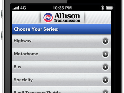 Allison Transmission JQUIM App - Strt