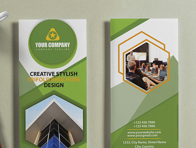 Trifold Brochure design art brand identity branding business card business card design creative design flyer graphic design illustration triangle trifold trifold brochure trifold brochure design vector