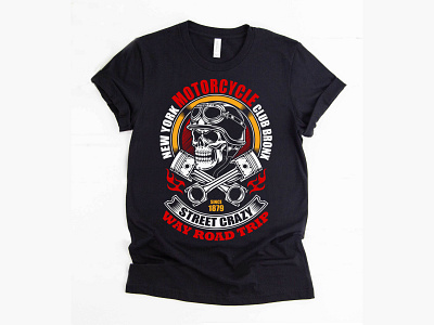 Motorcycle riding T-shirt design