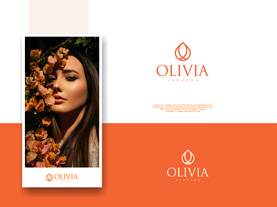 olivia vernada beauty logo branding design flat graphic design illustration logo luxury logo motion graphics
