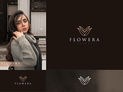 Flowera line art logo design inspirations branding design flat graphic design icon illustration logo typography ui vector