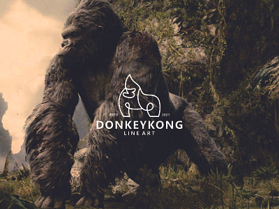 DONKINGKONG LINE ART branding design graphic design king kong apparel king kong drawing king kong line art king kong logo