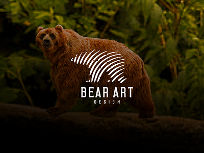 BEAR ART DESIGN bear creative bear design bear line art branding design flat graphic design illustration logo typography ui vector
