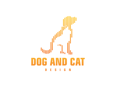 DOG AND CAT branding design dog cat line art dog cat logo graphic design icon illustration logo typography ui vector