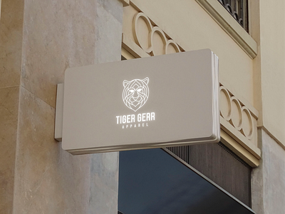 TIGER GERR animation branding design flat graphic design icon illustration logo tiger apparel tiger line art tiger logo typography vector