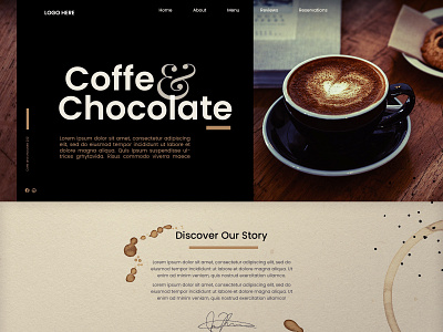 Web Coffe and Chocolate adobe design graphic design inspiration landingpage ui ux web website xd