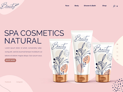 Website Beauty Cosmetic adobe branding design graphic design logo ui vector web website