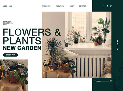 Web Flowers & Plants - New Garden adobe adobexd branding design designinspiration graphic design photoshop ui userinterface web website