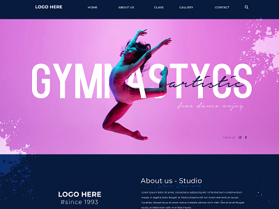 Landingpage Gymnastics adobe design graphic design web website