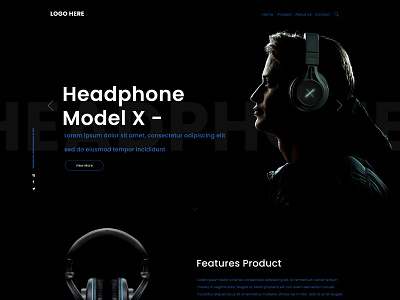 Website Headphone X adobe branding design diseño graphic design headphone landgpage logo ui web website