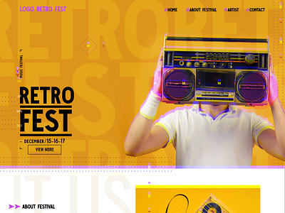 Website Retro Fest adobe design graphic design ui web website