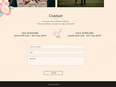 Website - contact weeding